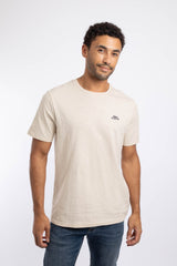 Weird Fish Fished Branded T-Shirt in Egg Shell