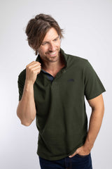 Weird Fish Miles Pique Polo Shirt in Fir Green