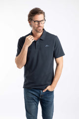 Weird Fish Miles Pique Polo Shirt in Navy