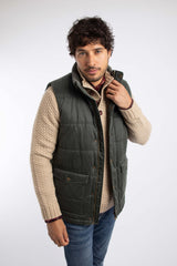 Weird Fish Dover Wadded Gilet in Anthracite