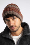 Weird Fish Exmouth Twisted Beanie Hat in Hornbeam Brown