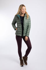 Weird Fish Eshka Lightweight Padded Jacket in Military Green