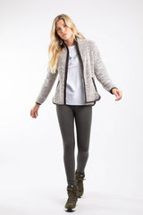Weird Fish Clove Cosy Full Zip Fleece in Bronze