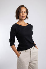 Weird Fish Maine Ribbed Outfitter T-Shirt in Black