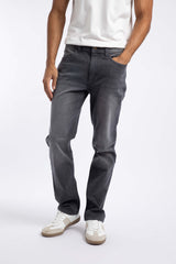 Weird Fish Eddie Straight Leg Denim Jeans in Grey