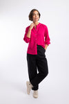 Weird Fish Donna Frilly Edge Dobby Shirt in Foxglove