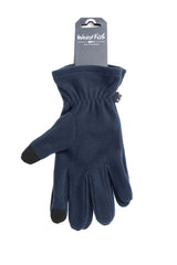 Weird Fish Tayport Microfleece Gloves in Dark Navy