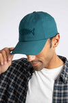 Weird Fish Bude Branded Twill Cap in Deep Teal