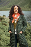 Weird Fish Iryssa Lightweight Padded Midline Hooded Jacket in Cypress Green