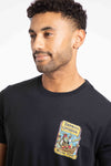 Weird Fish Parrots of the Caribbean Back Print Artist T-Shirt in Black