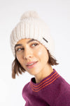 Weird Fish Blagdon Sparkle Bobble Hat in Chalk