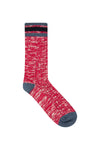 Weird Fish Dilki Striped Boot Socks 3 Pack in Foxglove
