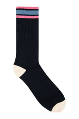 Weird Fish Dilki Striped Boot Socks 3 Pack in Navy