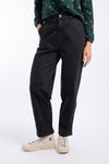 Weird Fish Beryl Barrel Jeans in Black