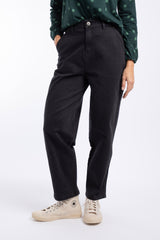 Weird Fish Beryl Barrel Jeans in Black