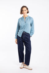 Weird Fish Beryl Barrel Jeans in Dark Denim