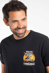 Weird Fish The Clamdalorian Back Print Artist T-Shirt in Black