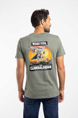 Weird Fish The Clamdalorian Back Print Artist T-Shirt in Storm Grey