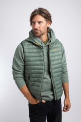 Weird Fish Langtree Lightweight Showerproof Padded Gilet in Military Green