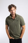Weird Fish Indy Slub Polo Shirt in Dark Olive