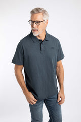 Weird Fish Indy Slub Polo Shirt in Navy