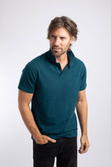 Weird Fish Indy Slub Polo Shirt in Sea Blue
