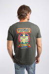 Weird Fish Bohemian Carpsody Back Print Angling Trust Artist T-Shirt in Fir Green