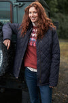 Weird Fish Aiken Showerproof Quilted Jacket in Midnight