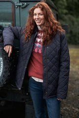 Weird Fish Aiken Showerproof Quilted Jacket in Midnight