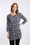 Weird Fish Dandy Sparkle Jersey Tunic in Blue Mist