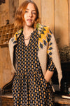 Weird Fish Hatty Fair Isle Cardigan in Chalk