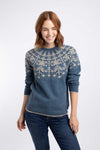 Weird Fish Miska Fair Isle Jumper in Ash Blue