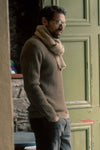 Weird Fish Lunan Square Knit Crew Neck Jumper in Coffee