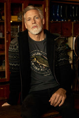 Weird Fish Carpe Front Print Graphic T-Shirt in Washed Black