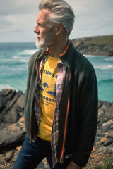 Weird Fish Lakes Front Print Graphic T-Shirt in Rustic Yellow