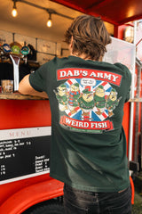 Weird Fish Dabs Army Back Print Artist T-Shirt in Beetle Green