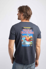 Weird Fish House Of The Dragonfish Back Print Artist T-Shirt in Navy