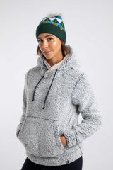 Weird Fish Frady Fair Isle Bobble Hat in Bottle Green