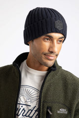 Weird Fish Monreith Beanie Hat in Midnight