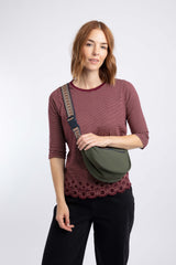 Weird Fish Bason Half Moon Bag in Winter Green