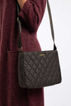 Weird Fish Benbow Quilted Bag in Bitter Chocolate