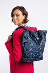 Weird Fish Ekora Printed Backpack in Blue Shine