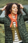 Weird Fish Ballamy Textured Knitted Triangle Scarf in Cinnamon