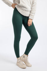 Weird Fish Lilliane High Waisted Leggings in Beetle Green