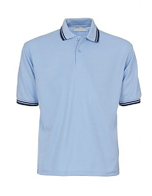 Blue Max Banner Tipped Penthouse Polo 3PT - Sky/Navy