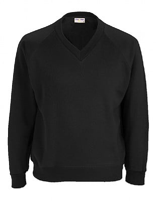 Blue Max Banner Classic V-Neck Sweatshirt 3SY - Black