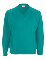 Blue Max Banner Classic V-Neck Sweatshirt 3SY - Jade