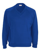 Blue Max Banner Classic V-Neck Sweatshirt 3SY - Royal