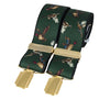 Green Flying Game Birds 35mm gold clip braces by Dalaco