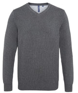 Asquith & Fox Men's cotton blend v-neck sweater AQ042